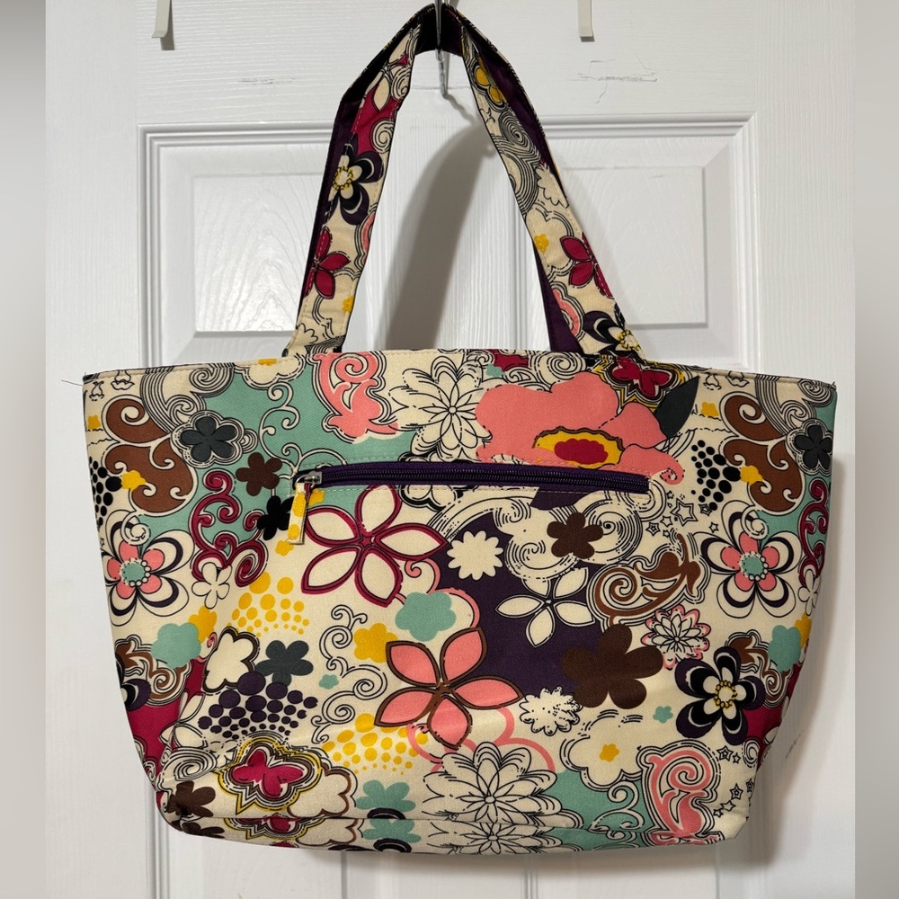 Floral Patterned Tote Bag - Multicolor - Picture 2 of 5